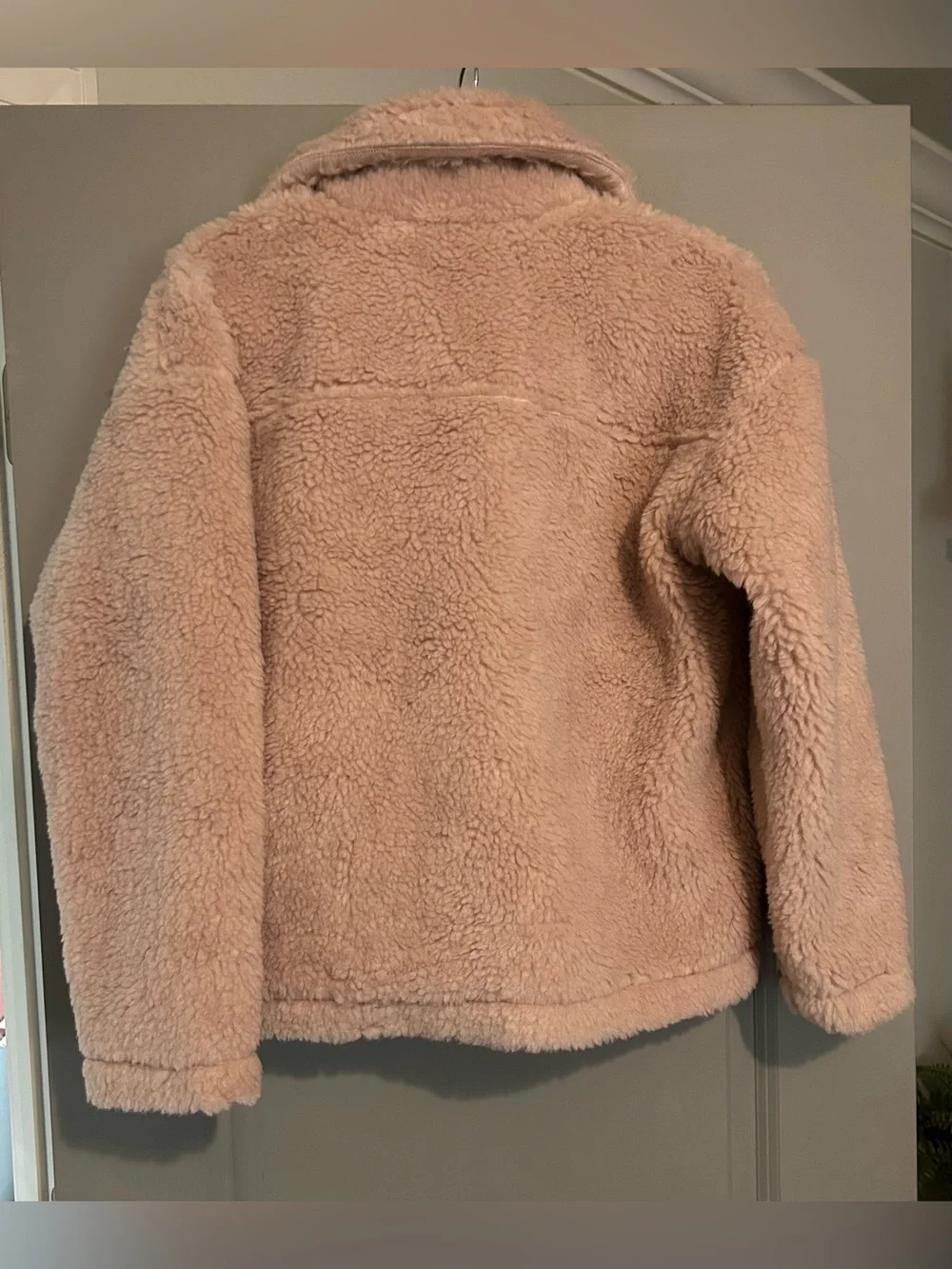 Saltwater Luxe Blush Pink Teddy Toggle Coat Sherpa Jacket Small NWOT - Picture 5 of 6